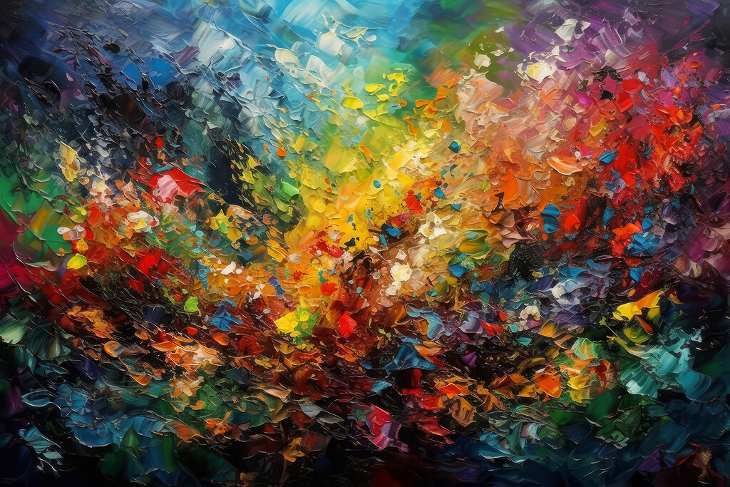 A colorful painting of many colors A colorful painting of many colors