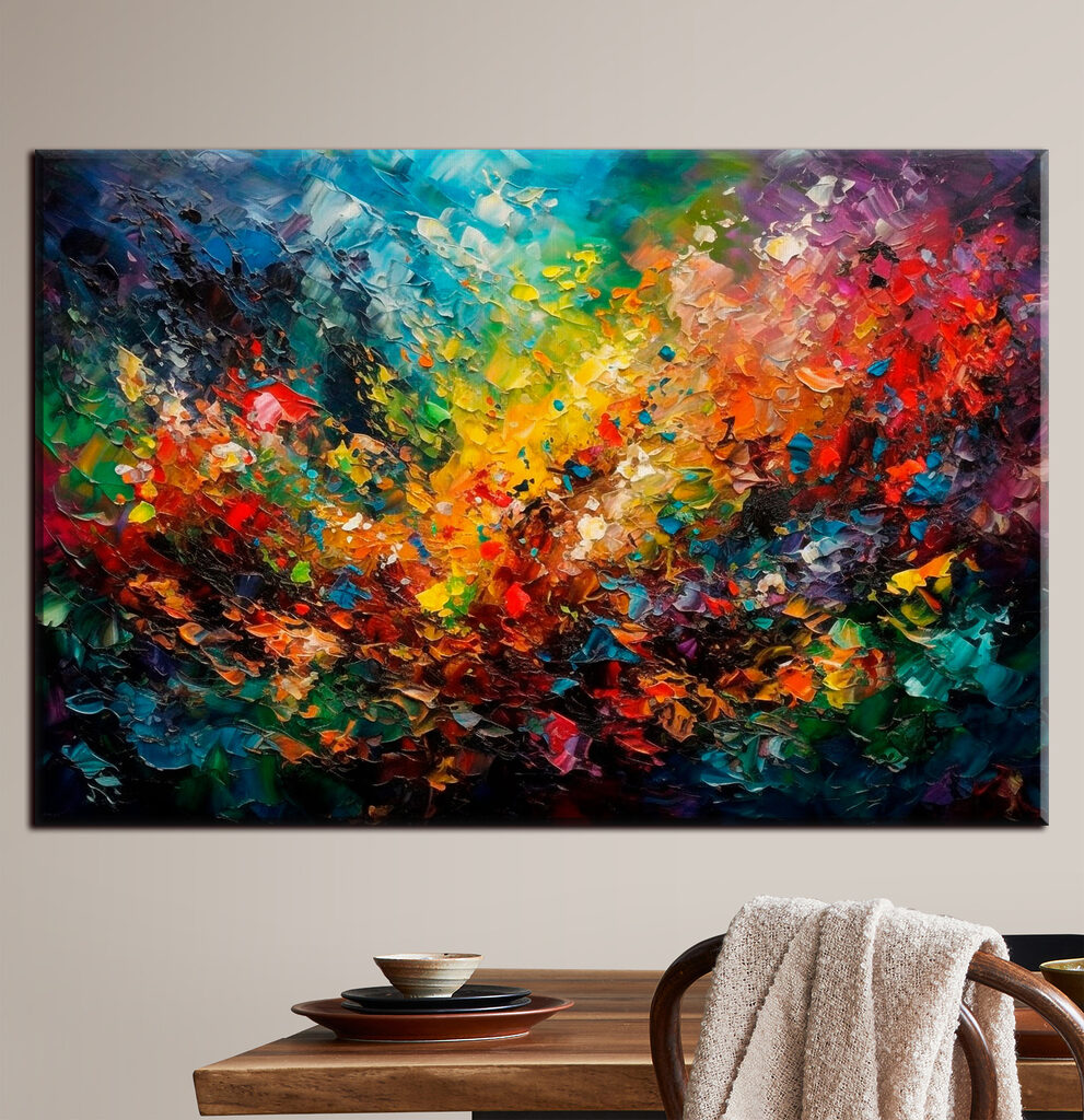 A colorful painting of many colors A colorful painting of many colors