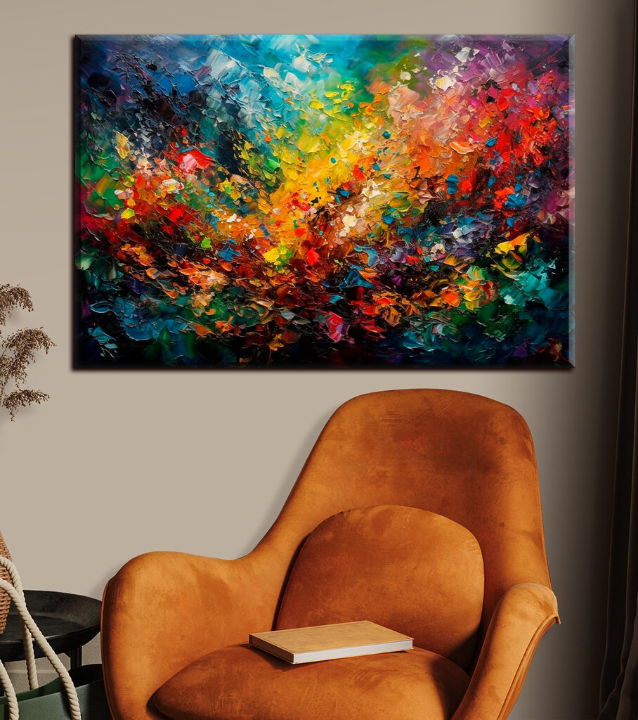 A colorful painting of many colors A colorful painting of many colors