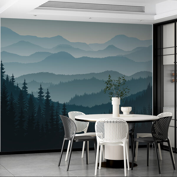 Paysage de montagnes et d'arbres Paysage de montagnes et d'arbres