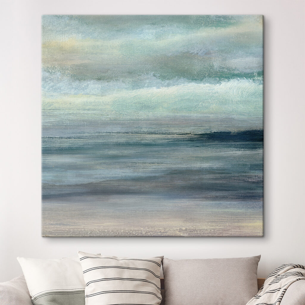 A painting of a beach
