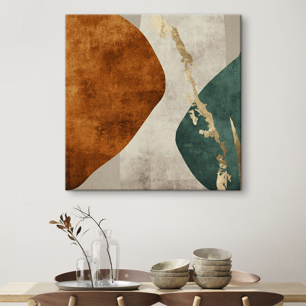 A art piece with a colorful design