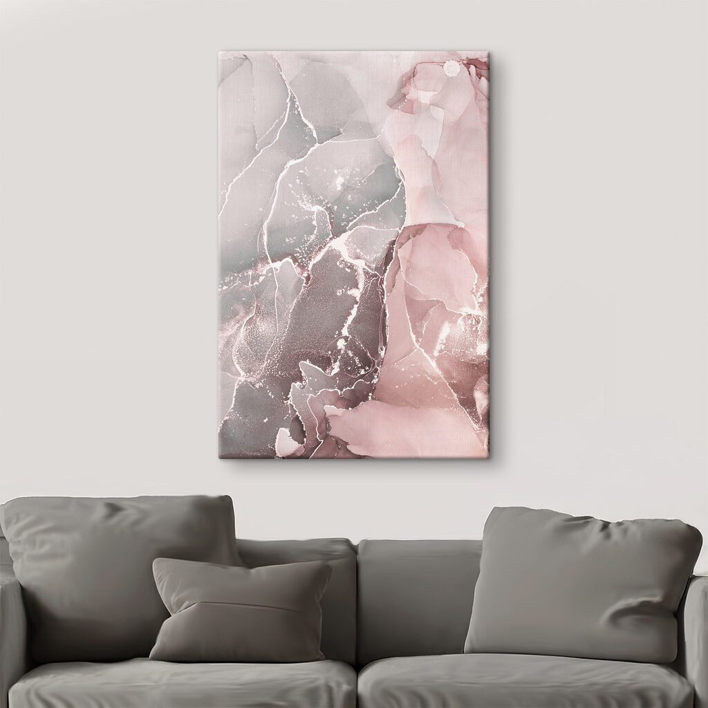 A close up of a painting