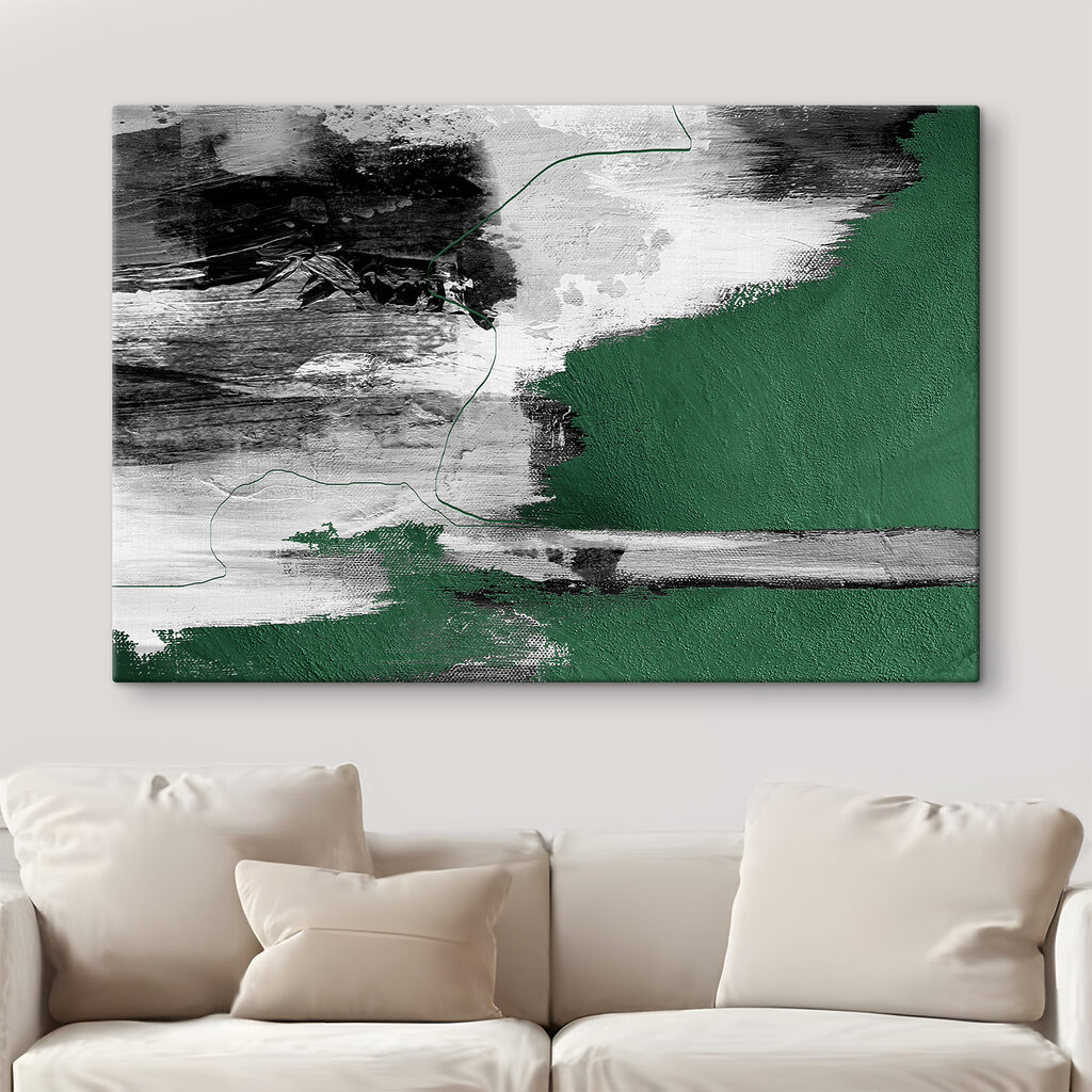 A close up of a painting