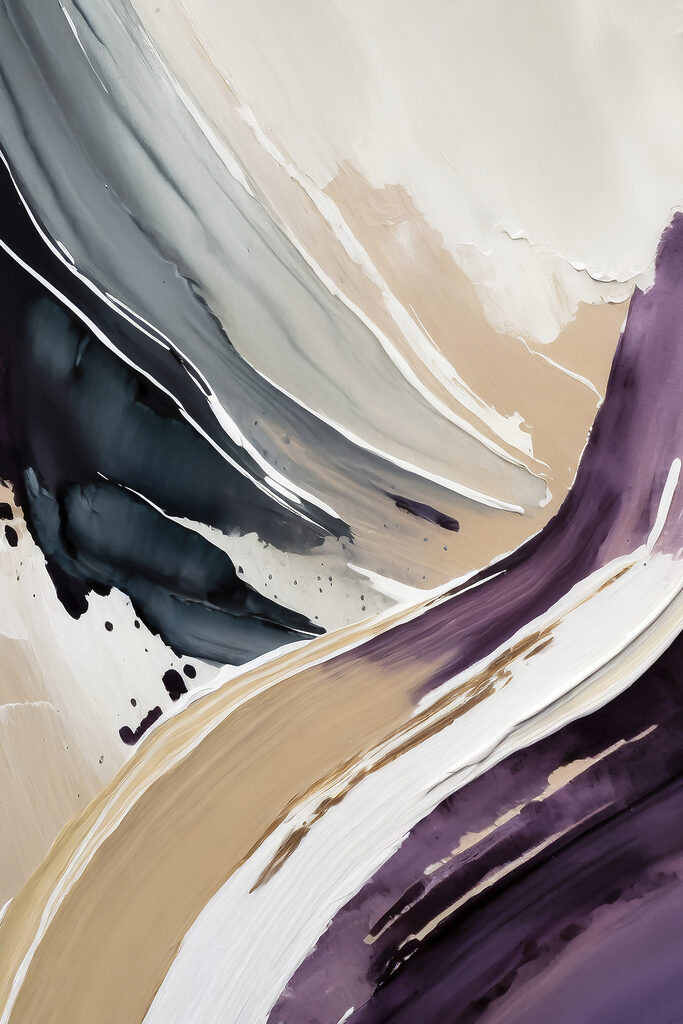 A close up of a painting