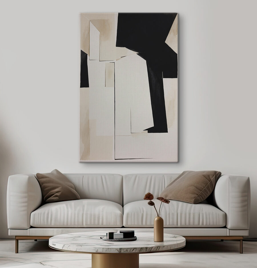 Une œuvre d'art en noir et blanc
