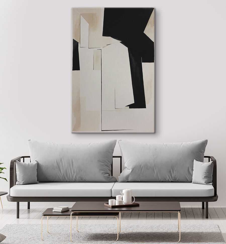 Une œuvre d'art en noir et blanc