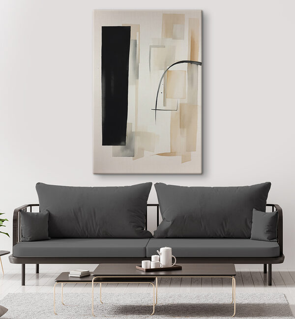 Une peinture d'un rectangle noir et d'un rectangle Une peinture d'un rectangle noir et d'un rectangle