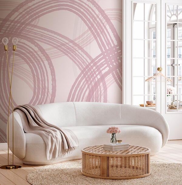 Un fond violet et blanc avec des cercles Un fond violet et blanc avec des cercles