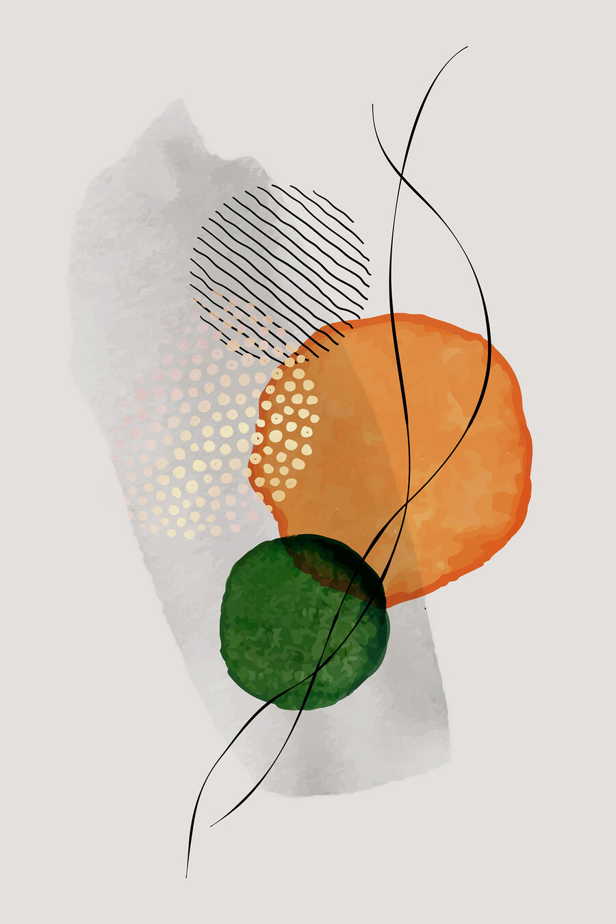 Des cercles et des lignes colorés