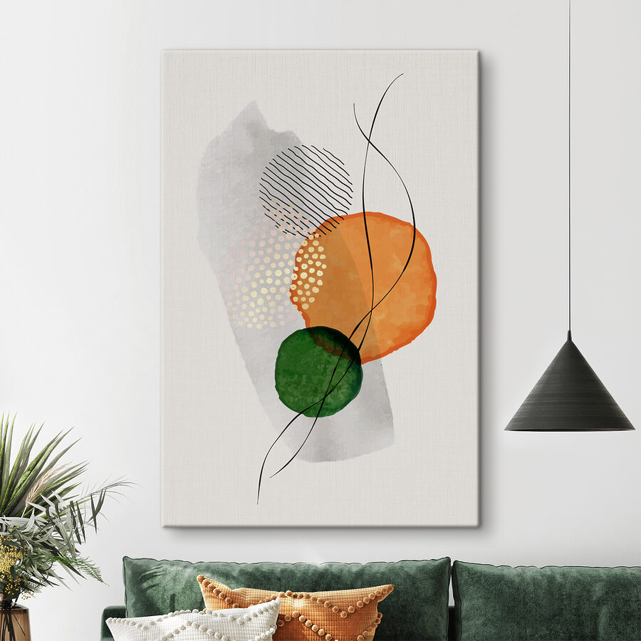 Des cercles et des lignes colorés