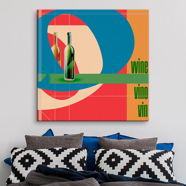 Une bouteille de vin sur un fond coloré Une bouteille de vin sur un fond coloré