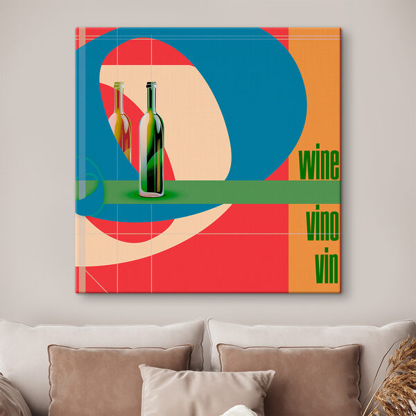 Une bouteille de vin sur un fond coloré Une bouteille de vin sur un fond coloré