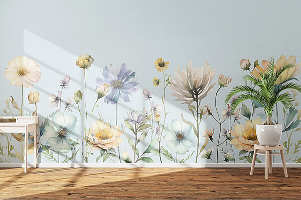 Une aquarelle de fleurs Une aquarelle de fleurs