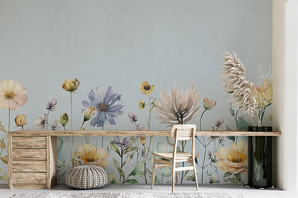 Une aquarelle de fleurs Une aquarelle de fleurs