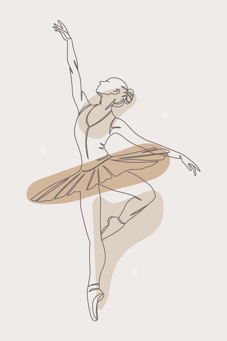 Dessin d'une femme qui danse