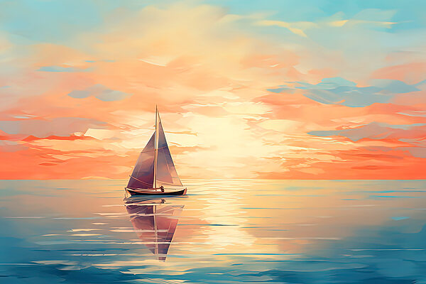 A sailboat on the water A sailboat on the water