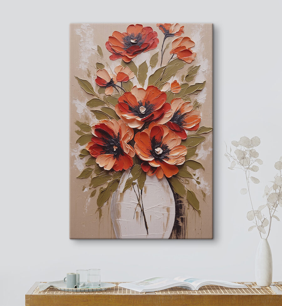 Tableaux Peinture de fleurs dans un vase