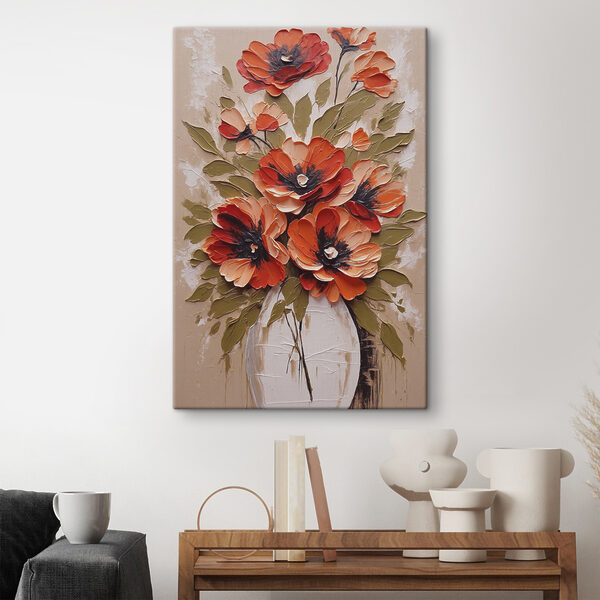 Peinture de fleurs dans un vase Peinture de fleurs dans un vase