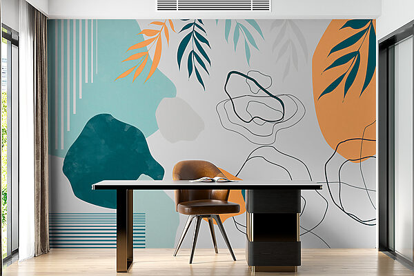 Un art coloré avec des feuilles Un art coloré avec des feuilles