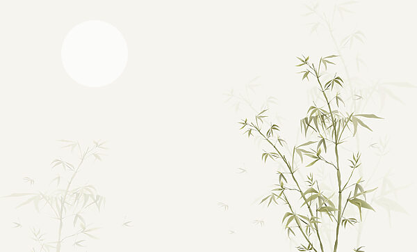 Une branche de bambou avec des feuilles et un soleil w00547p 600x362 - Une branche de bambou avec des feuilles et un soleil