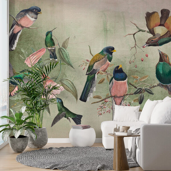 Groupe d'oiseaux sur une branche w00543pig24ms 600x600 - Groupe d'oiseaux sur une branche - tegory