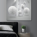 Tableaux Boules blanches dans une pièce