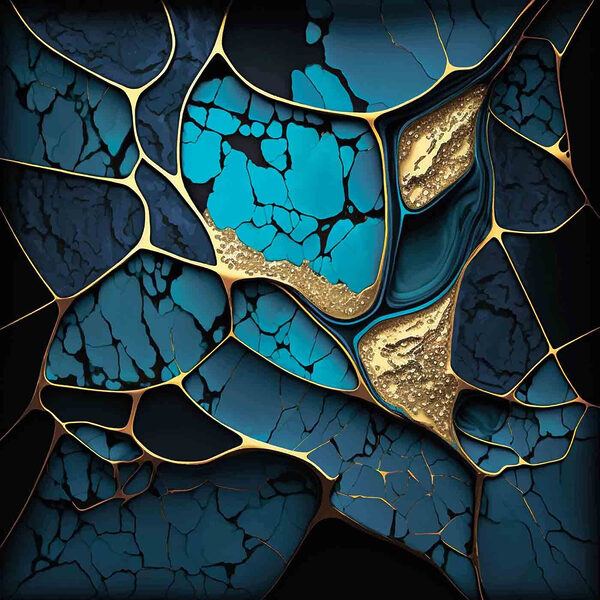 Élégance abstraite turquoise et bronze s35415p 600x600 - Élégance abstraite turquoise et bronze - tegory