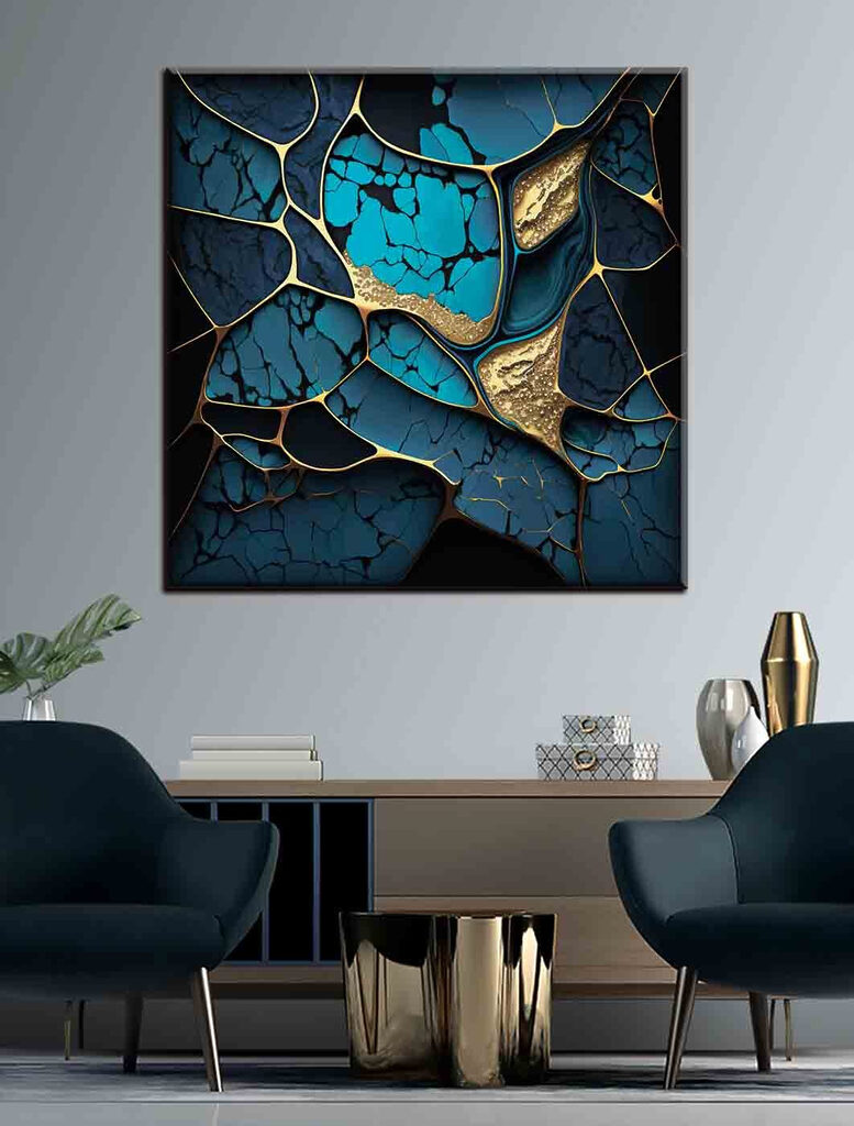Élégance abstraite turquoise et bronze s35415pig10m 777x1024 - Élégance abstraite turquoise et bronze - tegory