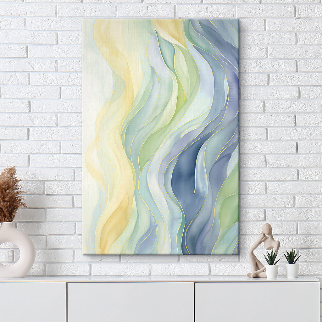 Lignes ondulées colorées sur une surface blanche s37504pih27m 1024x1024 - Lignes ondulées colorées sur une surface blanche - tegory