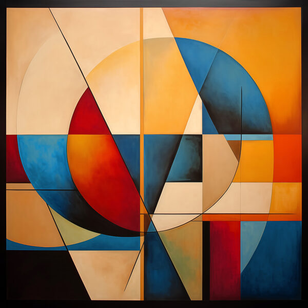 Une peinture d'un cercle et d'un cercle Une peinture d'un cercle et d'un cercle