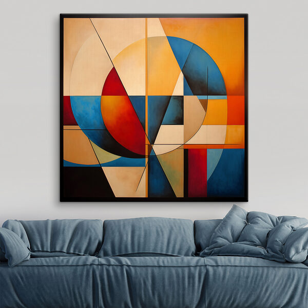 Une peinture d'un cercle et d'un cercle Une peinture d'un cercle et d'un cercle
