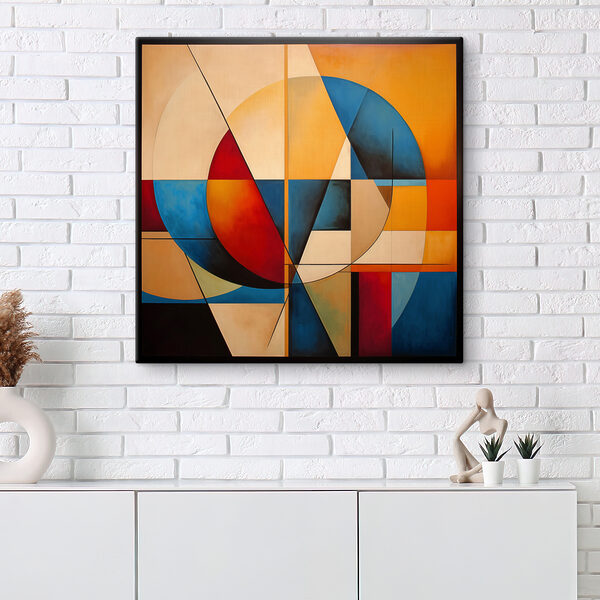 Une peinture d'un cercle et d'un cercle Une peinture d'un cercle et d'un cercle