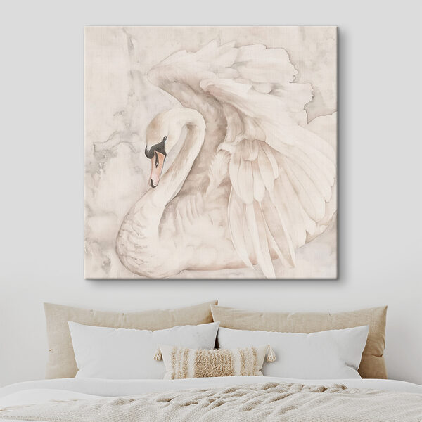 Un cygne blanc avec des ailes Un cygne blanc avec des ailes
