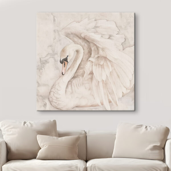 Un cygne blanc avec des ailes Un cygne blanc avec des ailes