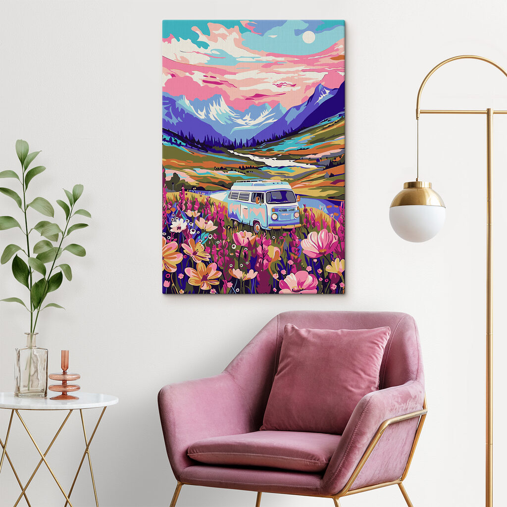 s38260pig307m 1024x1024 - Une camionnette traversant un champ de fleurs - tegory