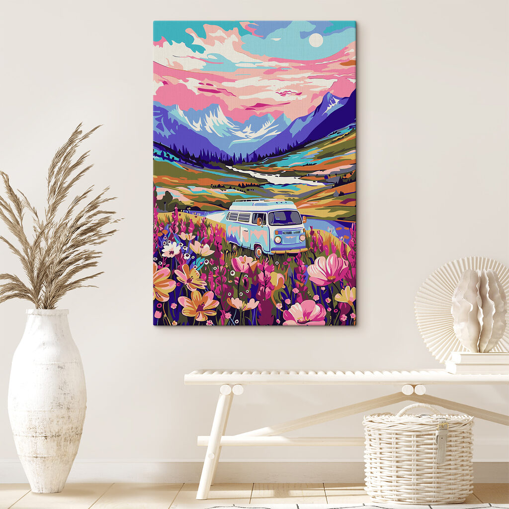 s38260pih10 1024x1024 - Une camionnette traversant un champ de fleurs - tegory