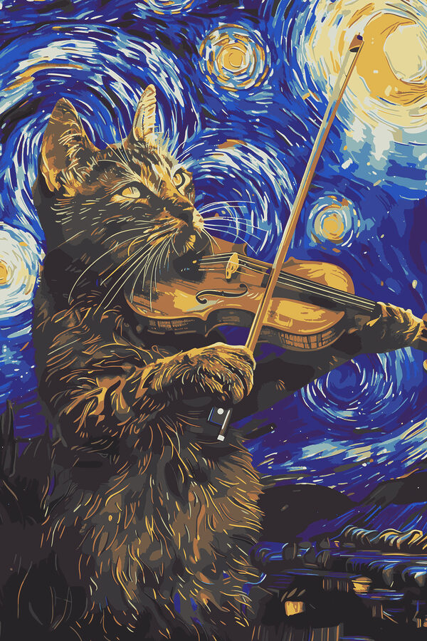 s38265p 600x900 - Un chat jouant du violon - tegory