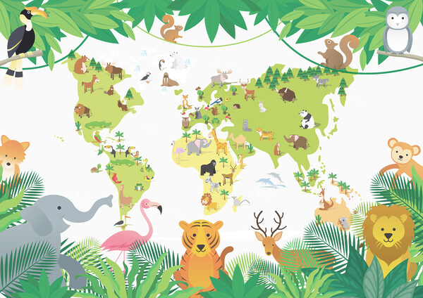 Une carte des animaux et des plantes w00400p 600x424 - Une carte des animaux et des plantes - tegory