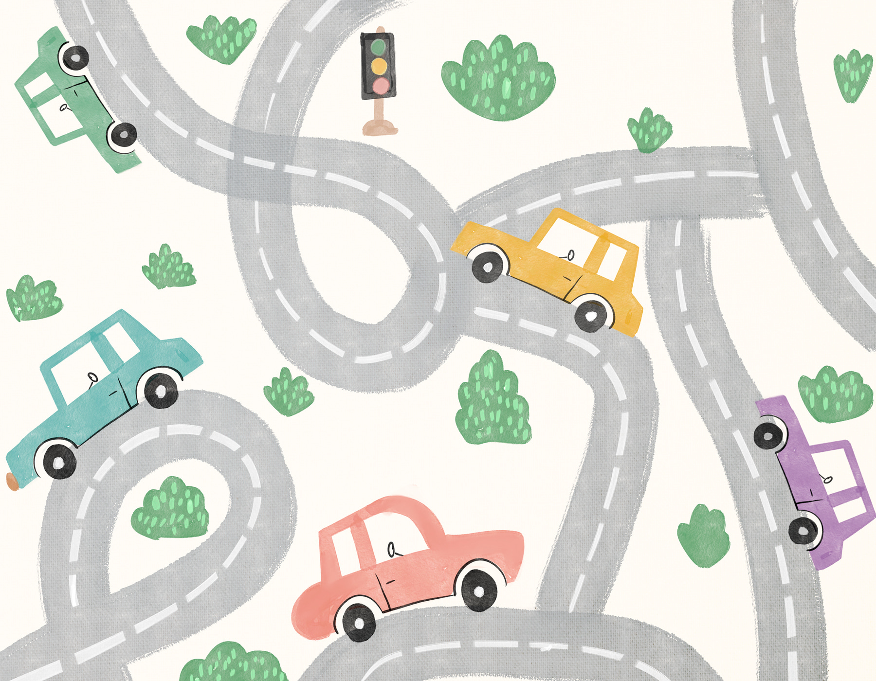 Un réseau de voitures et de routes w00599p - Un réseau de voitures et de routes - tegory