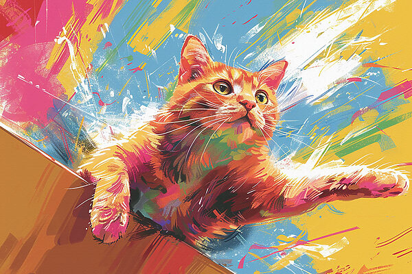 Un chat qui sort la patte Un chat qui sort la patte