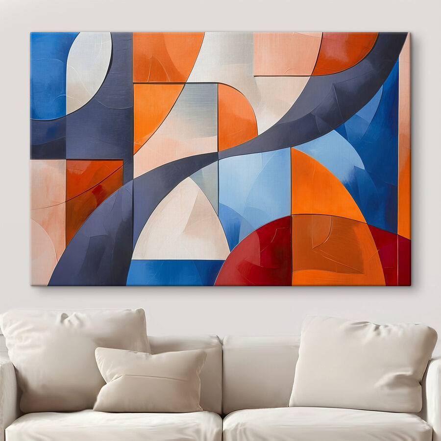 Tableaux Une œuvre d'art colorée aux formes courbes – Image 2