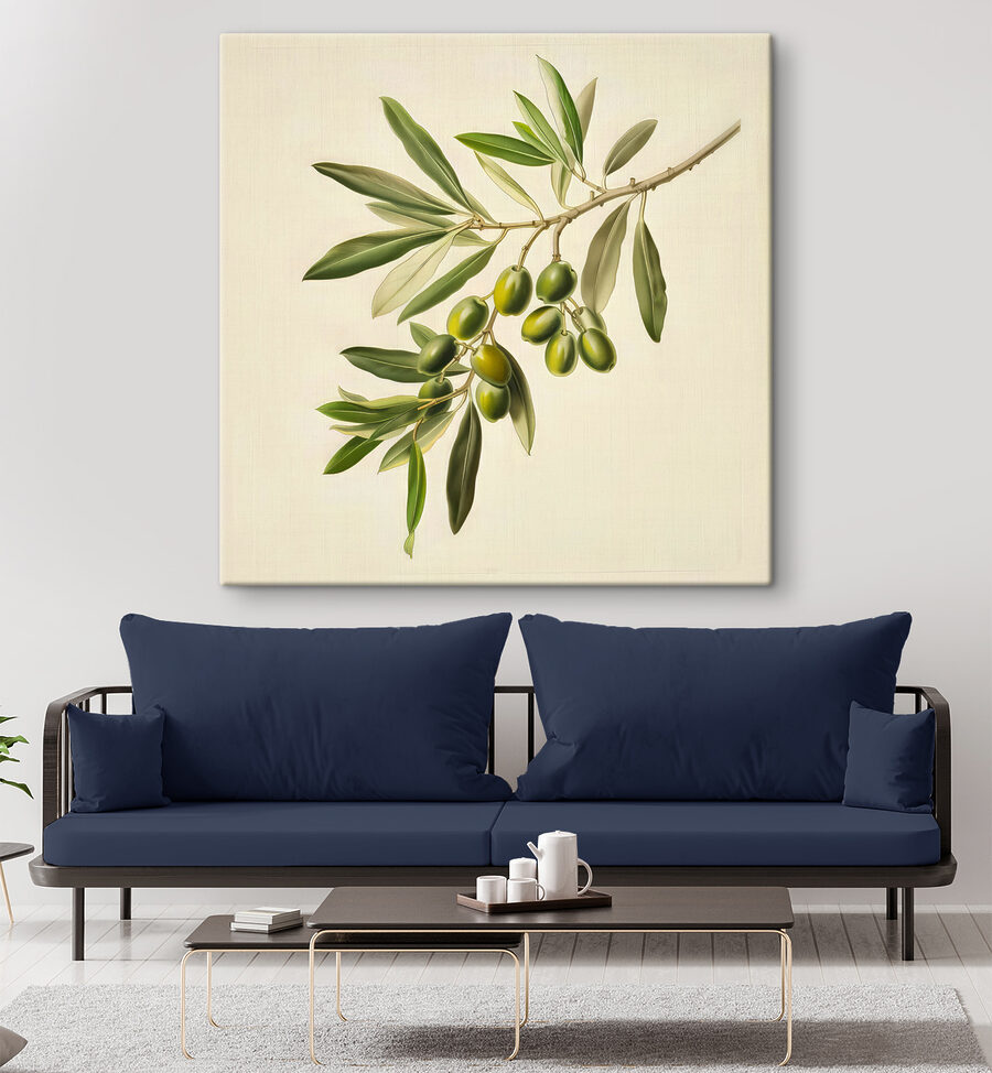 Un fruit vert sur une branche