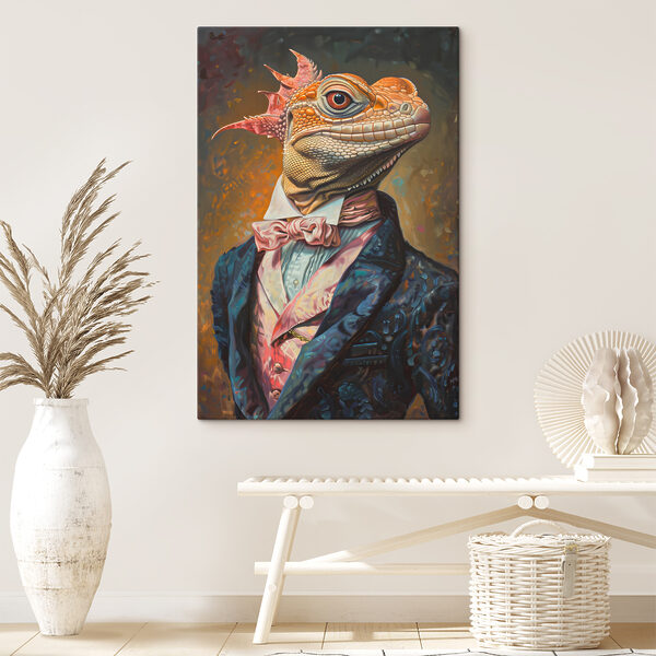 Un lézard en costume Un lézard en costume