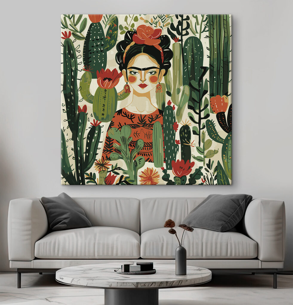 A painting of a woman with a flower in her hair A painting of a woman with a flower in her hair