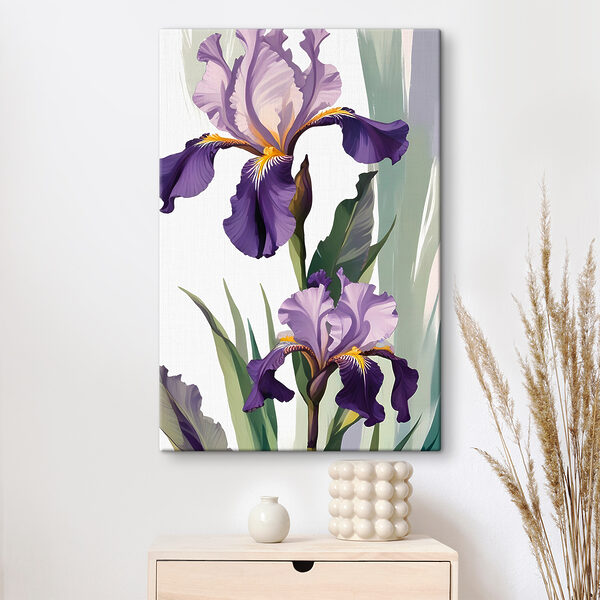 Un iris violet et jaune Un iris violet et jaune
