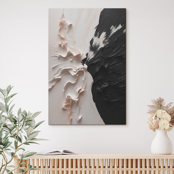 Une peinture noire et blanche Une peinture noire et blanche