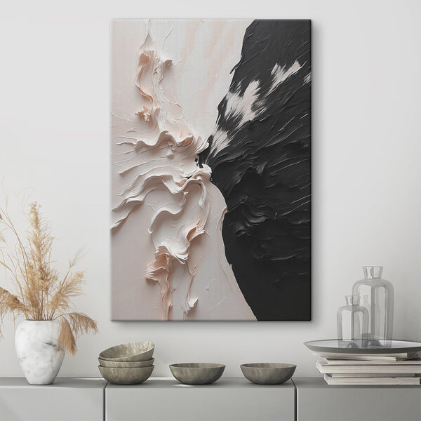 Une peinture noire et blanche Une peinture noire et blanche