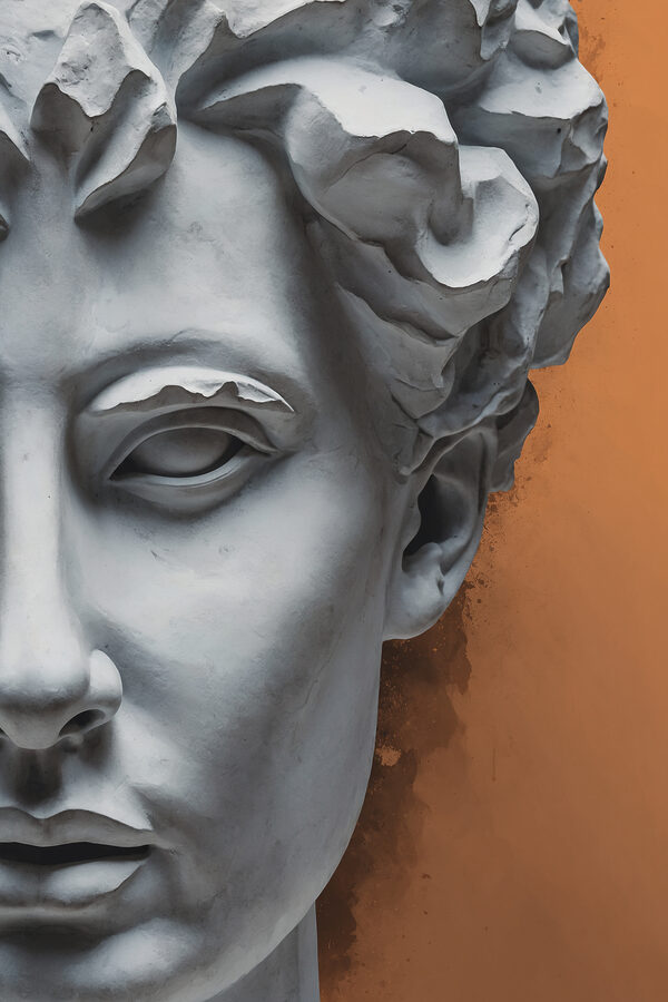 Statue d’un visage d’homme Statue d’un visage d’homme