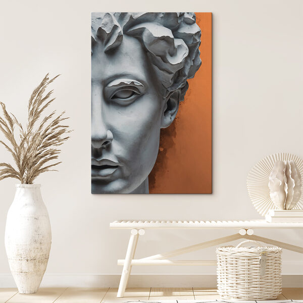 Statue d’un visage d’homme Statue d’un visage d’homme